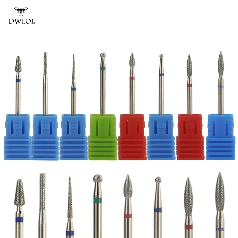 8 Type Diamond Nail Drill Milling Nail Cutter Electric Nail Drill Bit