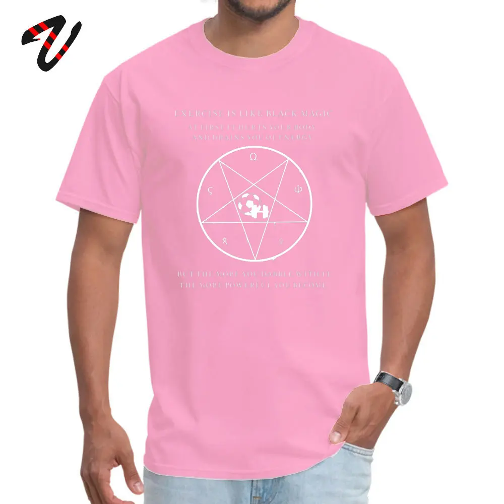 Unique Black Magic Exercise Young T-shirts Hot Sale Autumn Short Sleeve Round Neck 100% Cotton Fabric T Shirt Cool Tops T Shirt Black Magic Exercise 9615 pink