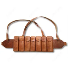 WW2 Китайская армия C96 пистолет Картридж подсумок 12 зажимов сотовый кожаный 1:1 патронов подсумок CN/104105