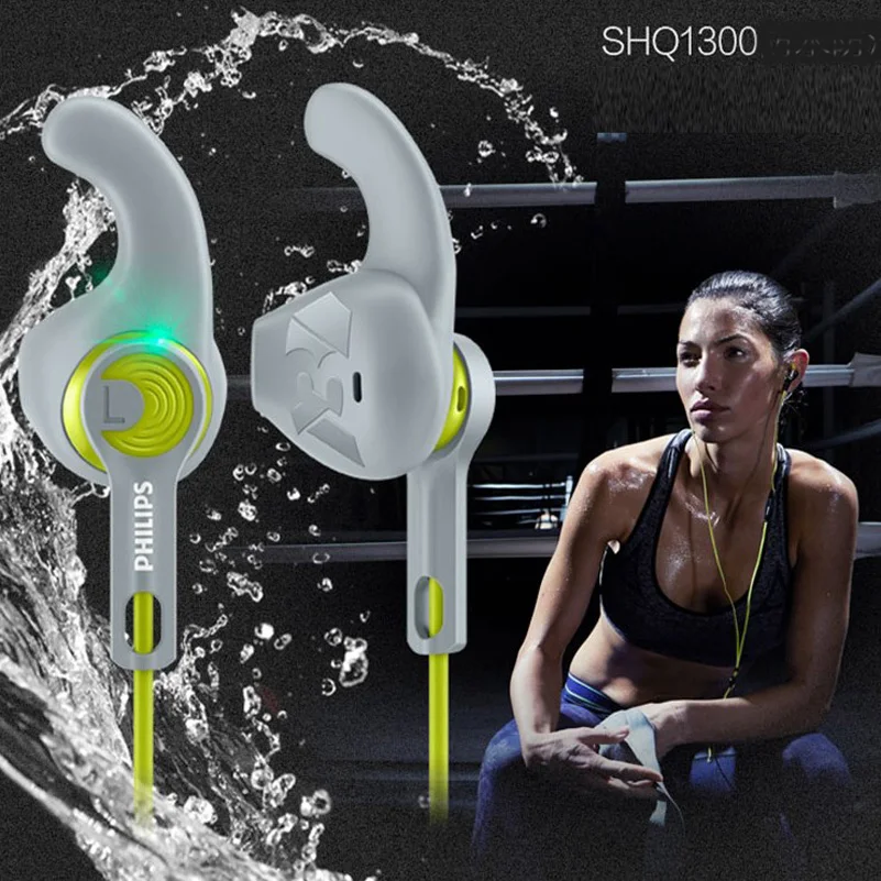 Оригинальные спортивные наушники Philips SHQ1300 с 2 наушниками фиксированное Высокое