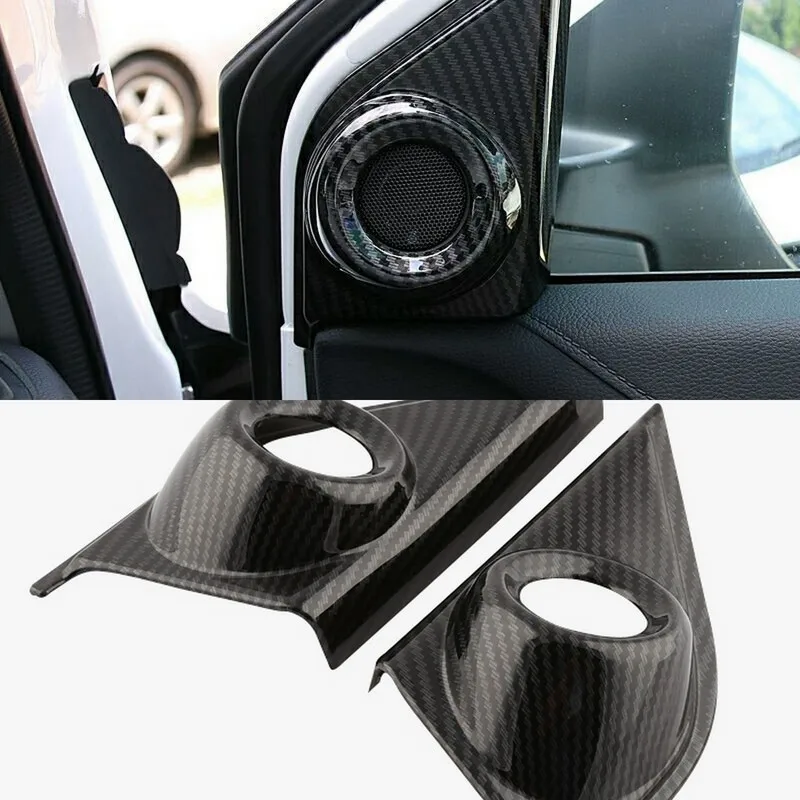 Inner Door Stereo Speaker Cover 2pcs For Honda CRV CR V 2017 18 Carbon ...