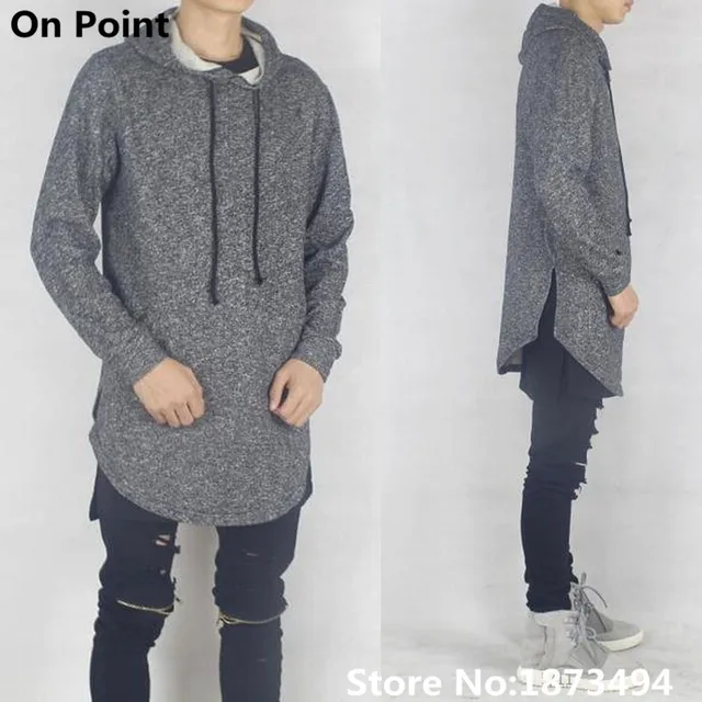 US size hip hop fashion designer side spilt hoodies