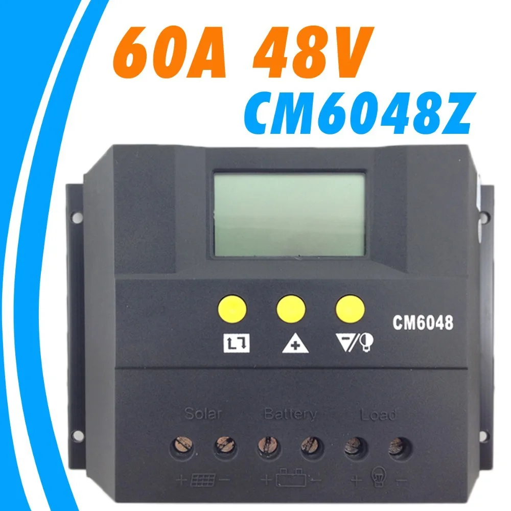 60A 48В cm6048z Солнечный контроллер PV Панель Контроллер заряда батареи Солнечная