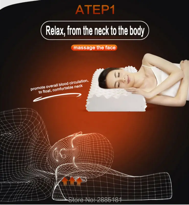 Таиланд натуральный латекс шейный Защита Подушка терапия Колыбель постельные принадлежности натуральный латекс памяти подушка 62x38 см
