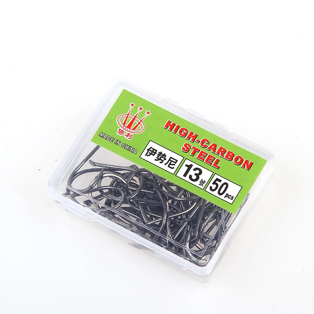 FISH KING 100PC/Lot Carbon Steel Barbed Hooks Carp Fishing Hooks Lake River Ocean Fishing Fishhooks Fishing Accessories Pesca