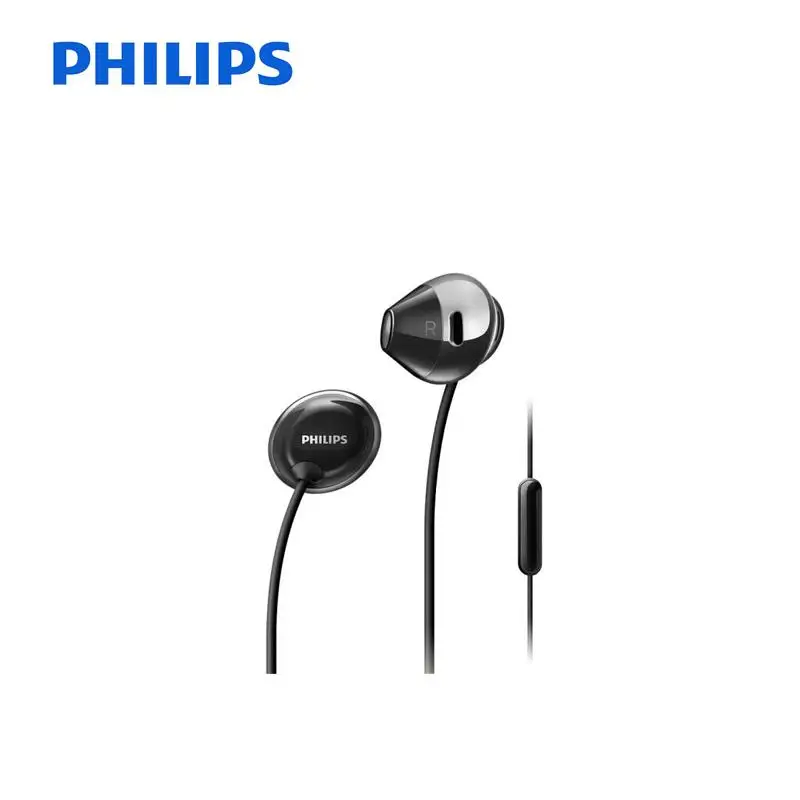 Philips SHE4205 наушники бас с микрофонный провод управление в наушниках шумоподавление наушники для Galaxy 8 официальный тестирование - Цвет: SHE4205-Black