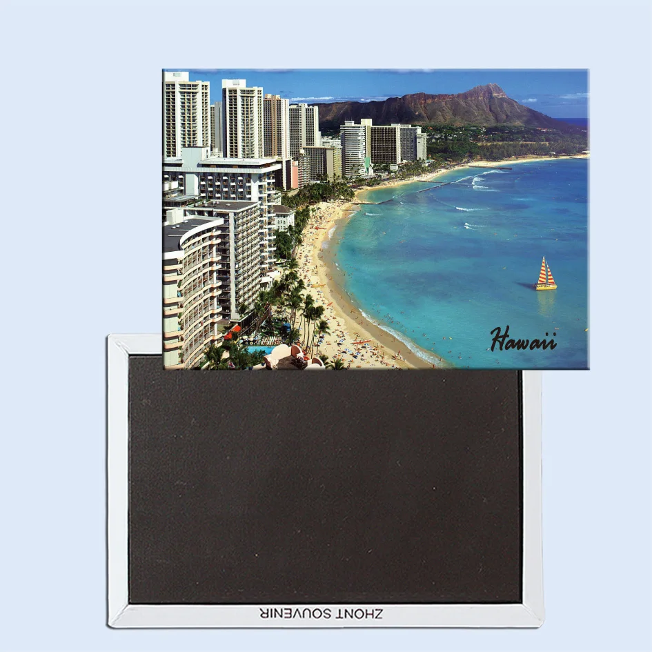 

View of Waikiki and Diamond Head Oahu Hawaii USA 24351 Fridge Magnet
