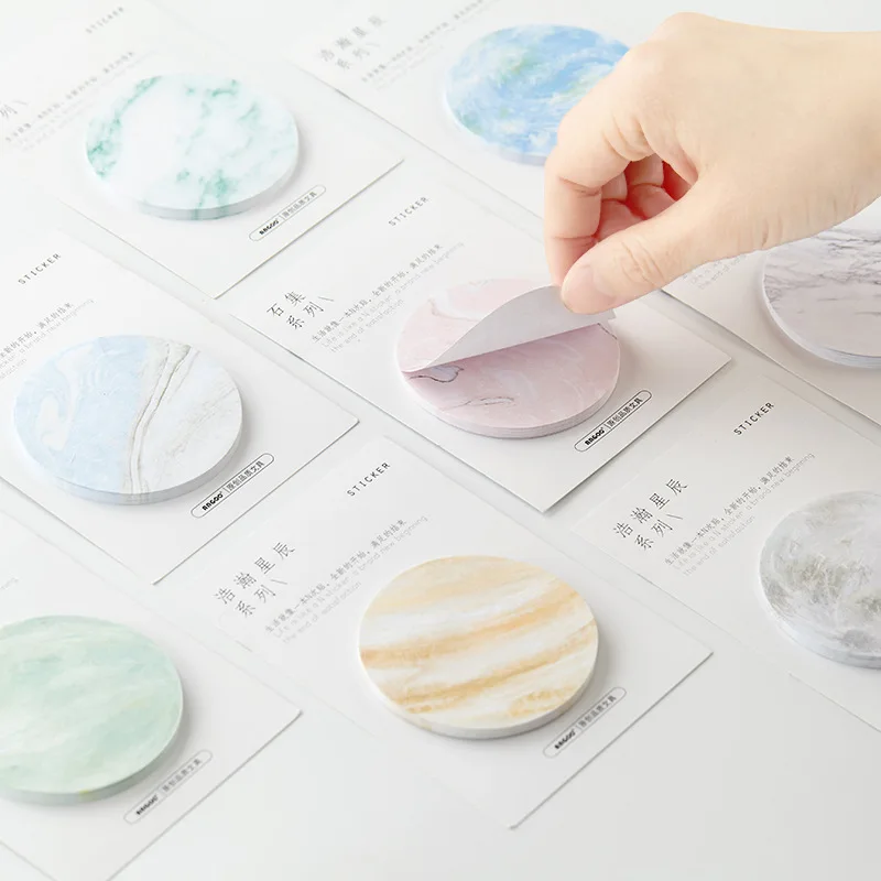 

The Vast Stars Stone Self-Adhesive Memo Pad Sticky Notes Bookmark School Office Supply