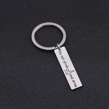 

Do Not Drink And Drive Key Chain For Driver Daddy Couple Boyfriend Car Key Pendant Gift Reminder Drive Safe 3 Colors Jewelry