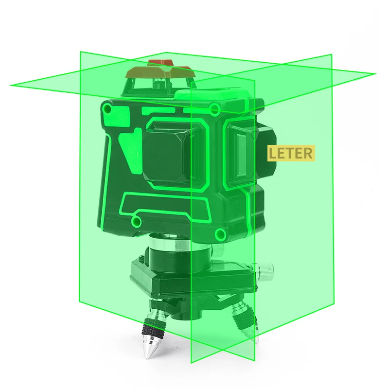 

LETER 3d Self Leveling Green Laser Level 12 Lines Horizontal&Vertical Cross