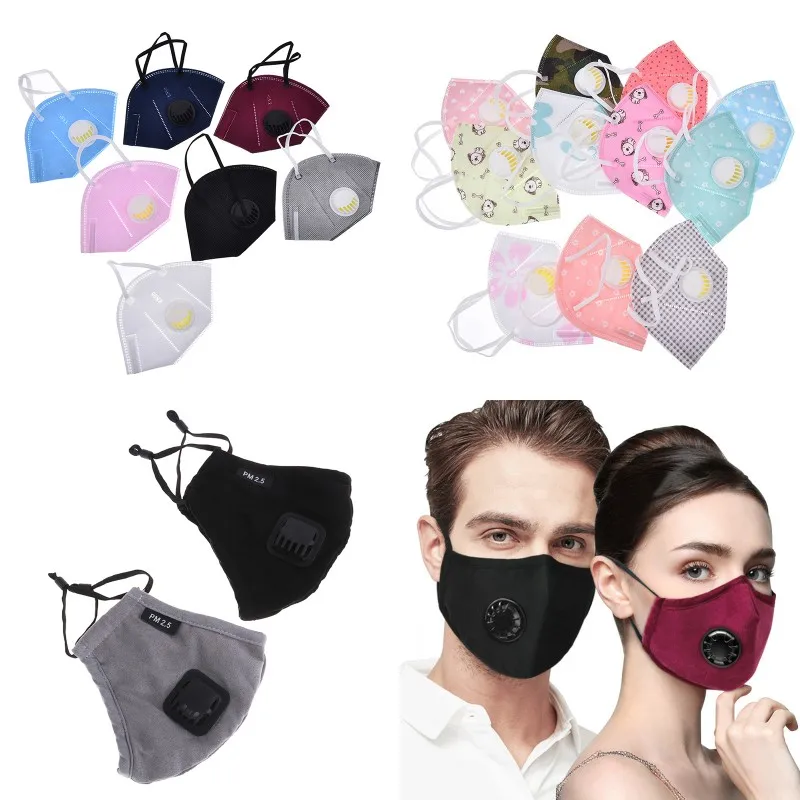

Unisex Cotton Dustproof PM2.5 Pollution Half Face Mouth Mask With Breath Valve Wide Straps Washable Reusable Muffle Respirator