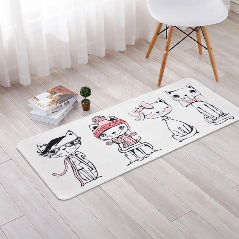 New idea personality Carpets Hand-drawn Animals entrance Mat/Rug Kids Room Decor Carpet Bathroom Kitchen Non-slip Rugs Doormat