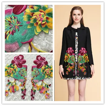 

Beautiful Flower Patches 1 Pair Large Water Soluble Embroideried Fabric Applique Patch Sew Clothes Accessories Applique Patches
