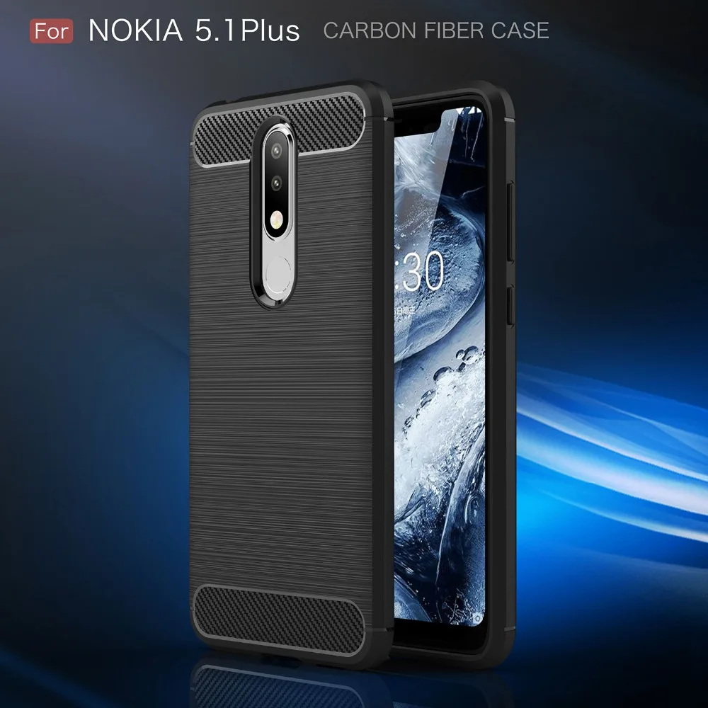 

Phone Case For Nokia 7 Plus Case Silicone Soft Carbon Fiber TPU Cover Funda For Nokia 6 2017 2018 Case For Nokia 8 Case Fundas