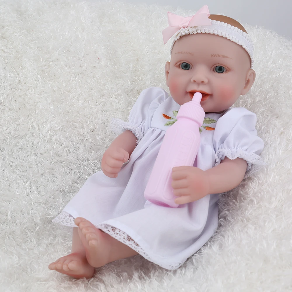 Кукла Reborn Baby Doll девочка 10 дюймов 25 см красивая кукла в платье для письма ручная
