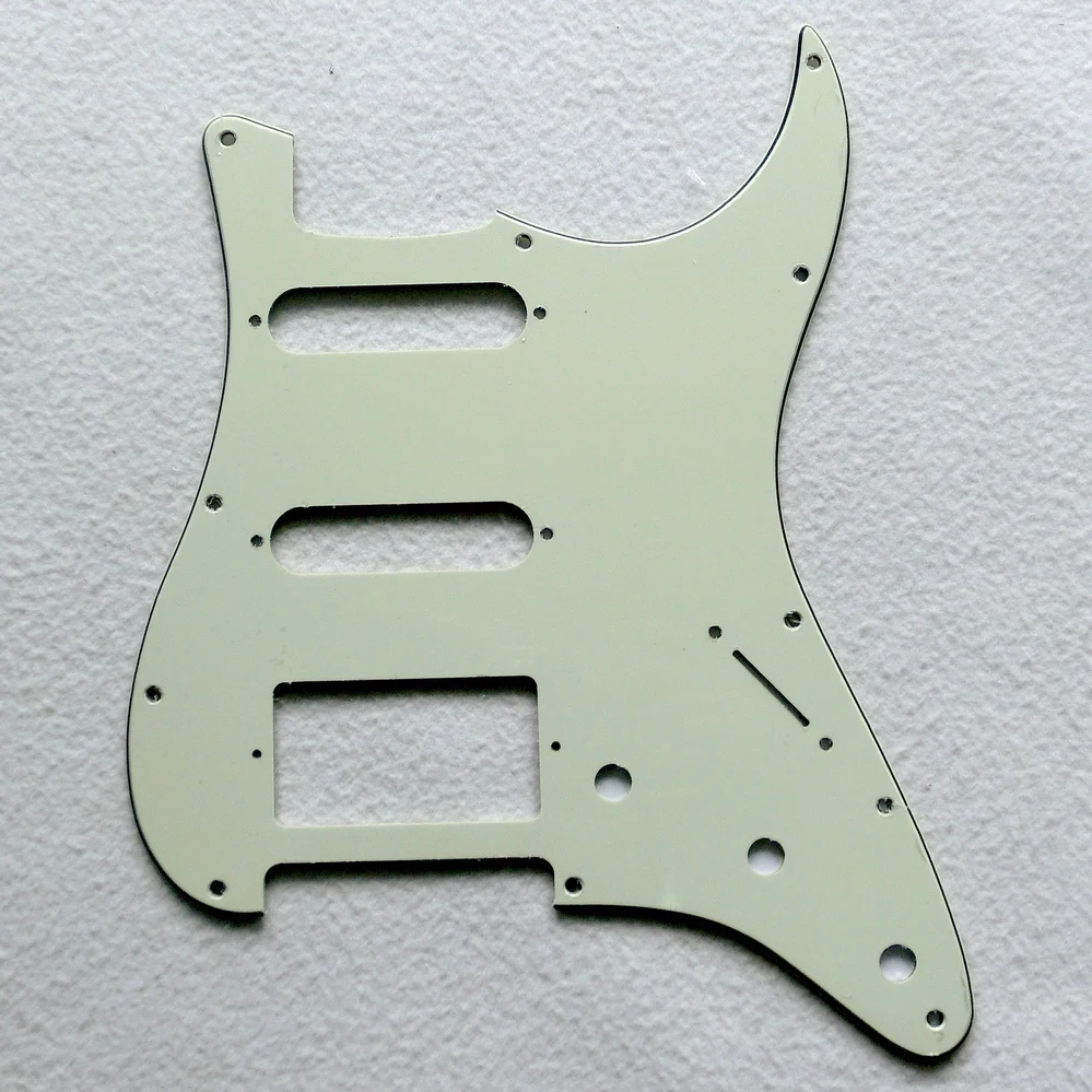 11 отверстий стандарт США 3ply SSS мятный зеленый ST Гитара pickguard мятный зеленый SSH гитарное защитное покрытие с винтами