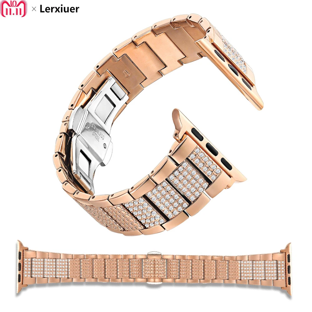 

316L Stainless stainless strap for Apple watch 4 3 2 1 band 44mm 40mm iwatch band 38mm 42mm Link bracelet wrist belt watchband