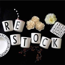 1 шт., портативные пластиковые чашки для чая с буквами, Экологичная чашка из пшеничной соломы, кофейная чашка для чая, молока, напитков, кружка с буквенным A-Z, чашка для детей