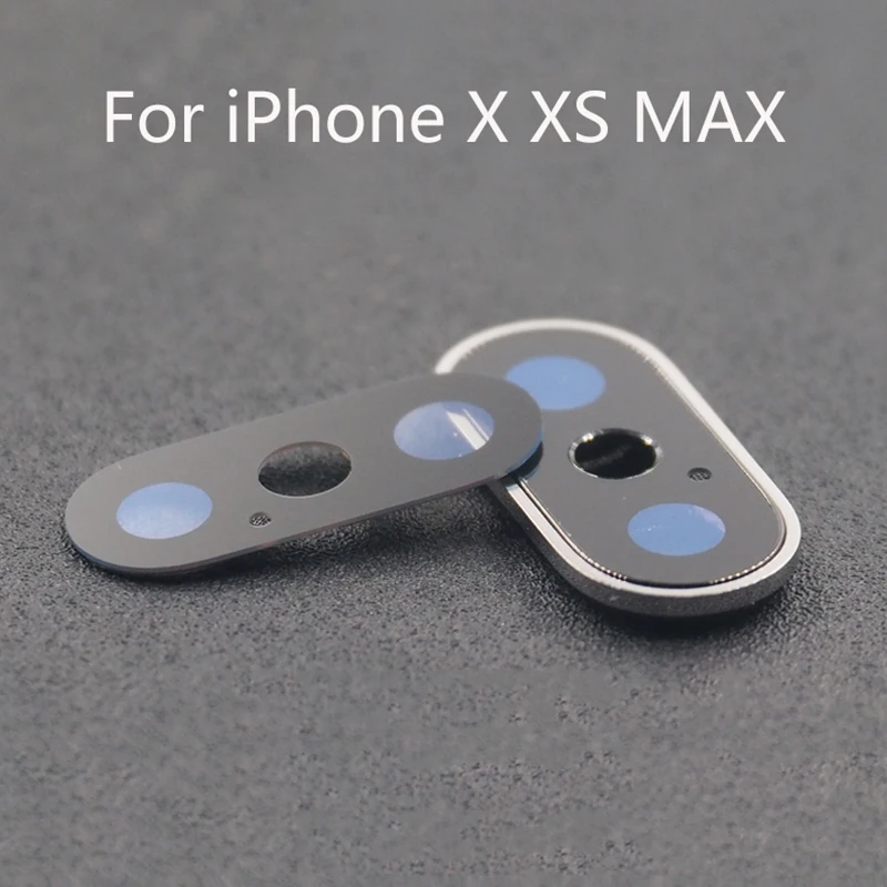 

New Back Rear Main Camera Glass Lens Cover with Frame case For iPhone X XS MAX