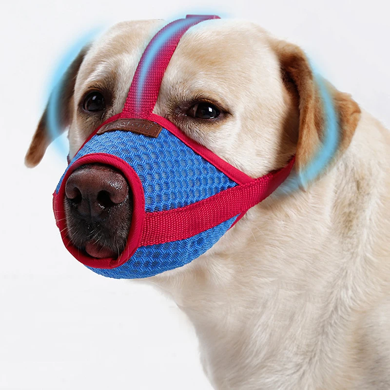 

Pet Mouth Cover Air Mesh Dog Muzzle for Anti-Biting Anti-Barking Licking