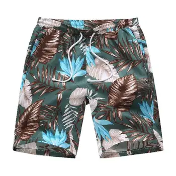 

Hawaiian Men Shorts Flowers Fitness clothing Loose Short Pants Men Surf & Beach Shorts for Men Casual Floral New