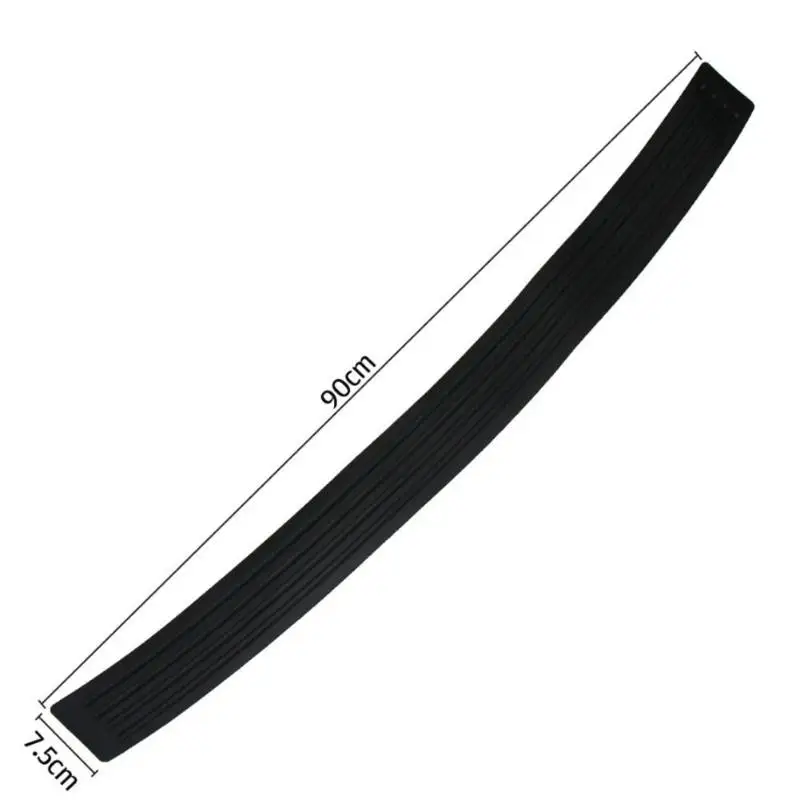 

Car Trunk Door Sill Plate Rear Bumper Guard Protector Rubber Pad Trim Cover Auto Bumper Stickers with Adhesive Tape Free Black