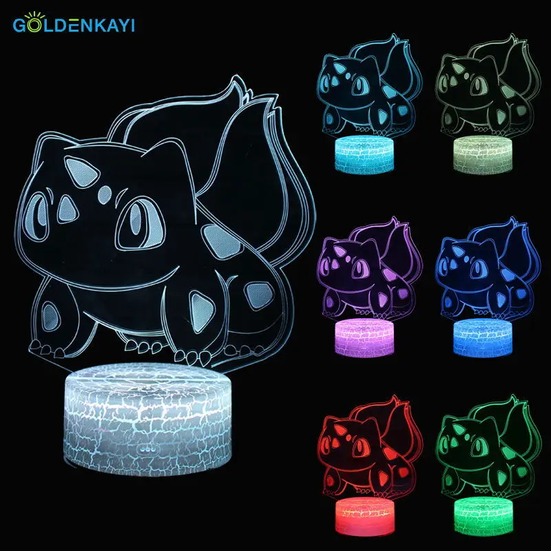 Beste Koop 3D Pokemon Serie LED Originaliteit Night Lights Sfeer