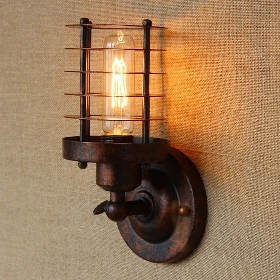 Retro Wall Lamp European Vintage Style Industrial loft old lamp Beside