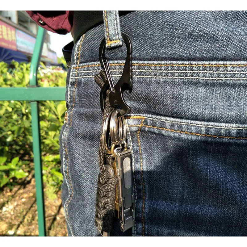 Key Chain Bottle Opener Outdoor Camping Tool Travel Adventure Sports Accessory Keychain Carabiner Buckle Rock Climbing Equipment (1)