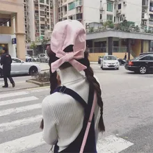 MinanSer/Новинка; модная женская розовая бейсбольная кепка с бантом на спине; бейсболка с бантом в стиле Харадзюку