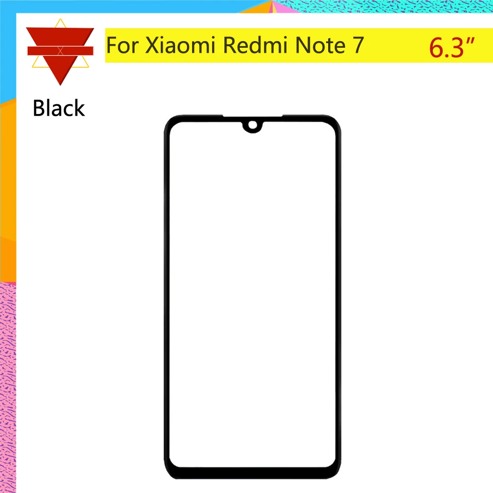 Note 7 сенсорный экран 6," для Xiaomi Redmi Note 7 сенсорный экран сенсорный ЖК-дисплей дигитайзер Переднее внешнее стекло