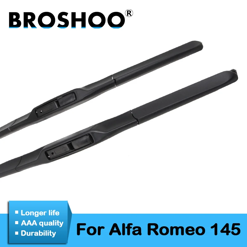 

BROSHOO Car Windscreen Wipers Blades Rubber For Alfa Romeo 145 ,Fit Standard Hook Arm 1994 1995 1996 1997 1998 1999 2000 2001