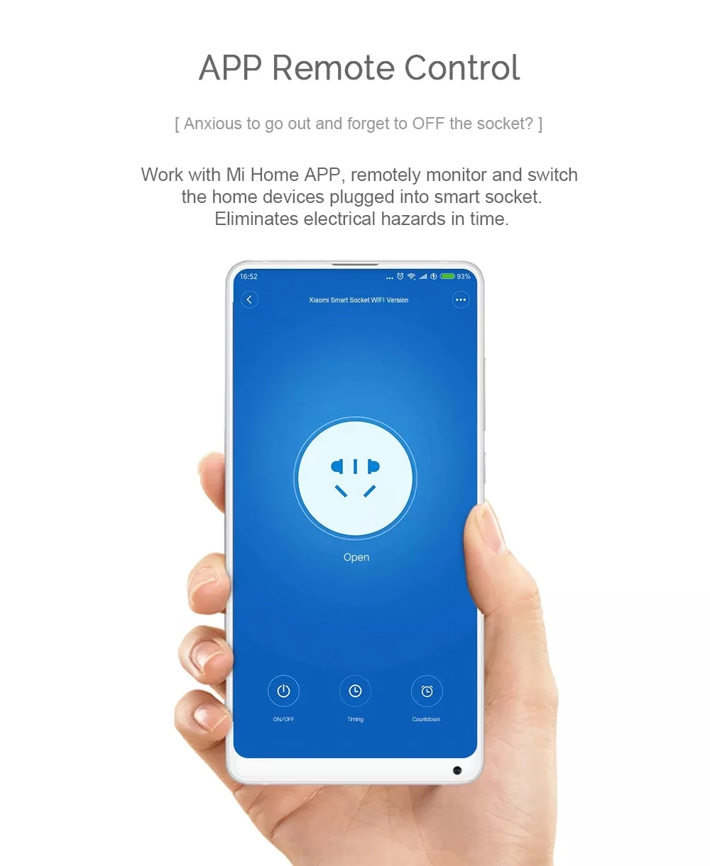 Xiao mi jia zigbee умная розетка Wifi приложение беспроводные Переключатели Таймер штекер для Android ios работа с mi home App