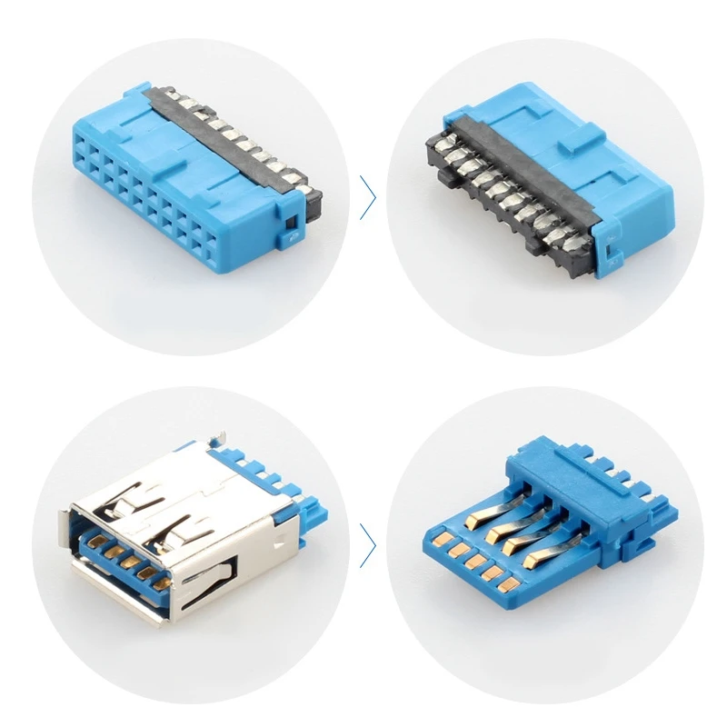 С перегородкой 20Pin к Usb3.0 два порта расширения перегородки линии материнской платы 20P к двойной Usb3.0 перегородки линии