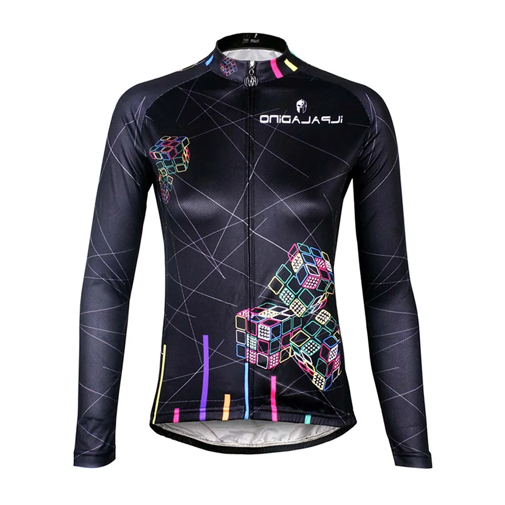 ILPALADINO Women Cycling Long Sleeve Full Zipper Breathable Bicycle