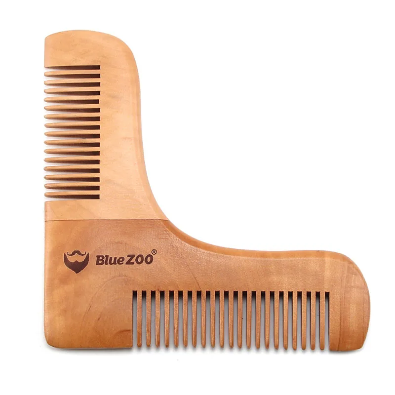 

Double Gentlemen Beard Comb Wooden Shaping Template Beard Shaping Comb for Men Men Shaving Comb Tools