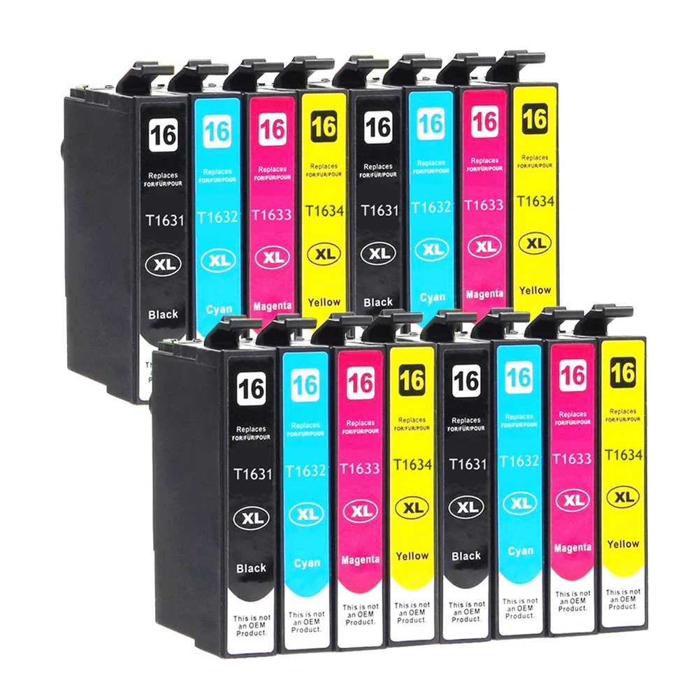 16 совместимых картриджей Epson T16 XL 1631 для WorkForce WF 2650 WF-2630 WF-2660 WF-2750 WF-2760 XP-320 XP-420 XP-424 |