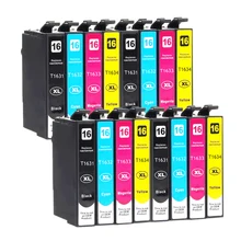 16 Pack Compatível Epson T16 XL 1631 cartucho de Tinta Para WorkForce WF 2650 WF-2630 WF-2660 WF-2750 WF-2760 XP-320 XP-420 XP-424