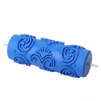 

DIY Blue Rubber Paint Roller Wall Decoration Painting Roller Decorative Wall Paint Roller Without Hand Grip Paint Rollers 15cm