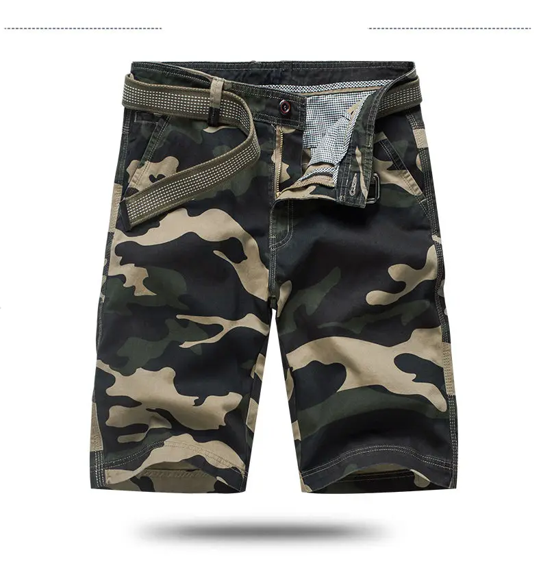 Cargo Shorts Men Cool Camouflage Summer Hot Sale Cotton Casual Men Short Pants Brand Clothing Comfortable Camo Men 2019 New MuLS 13
