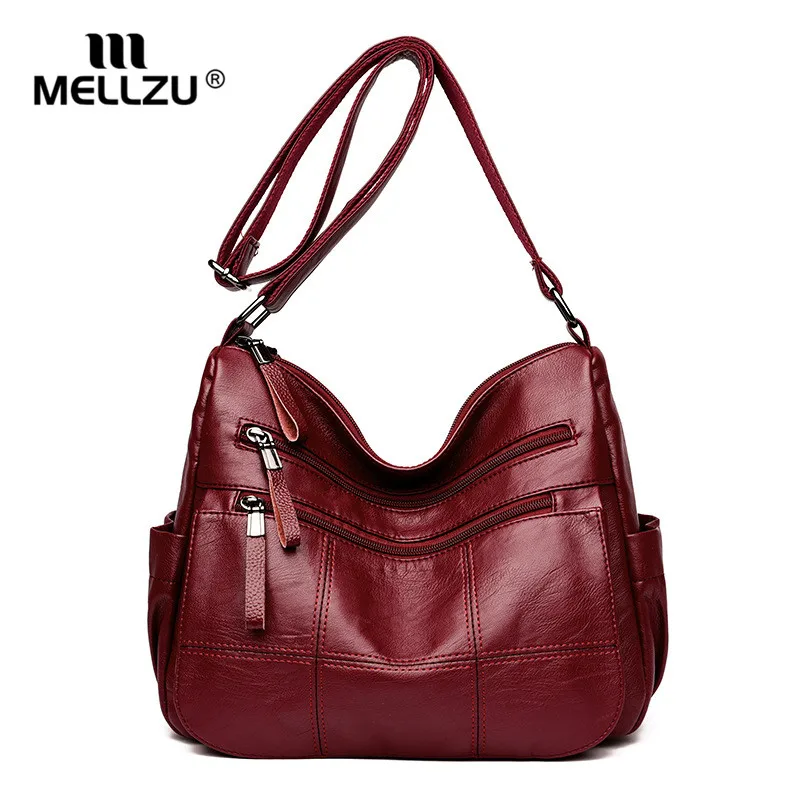 

Mellzu Single Shoulder Messenger Bag Korean Version Of The Simple Wild Embroidery Thread Middle-Aged Female Bag Tide Mother Bag
