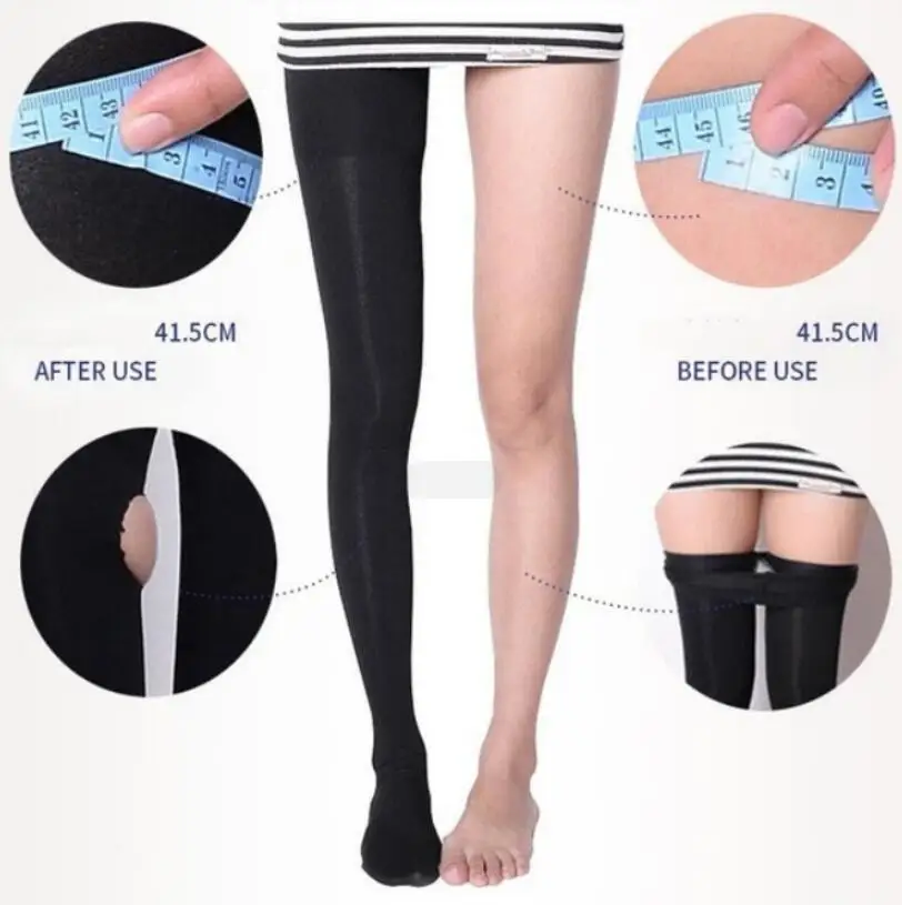 1 Pair Women Slim Tights Compression Stockings Foot Care Tool Pantyhose Varicose Veins Fat Calorie Burn Leg Shaping Stocking