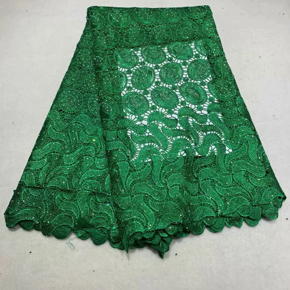 Cheap 2018 high quality lace Emerald green African lace Guipure