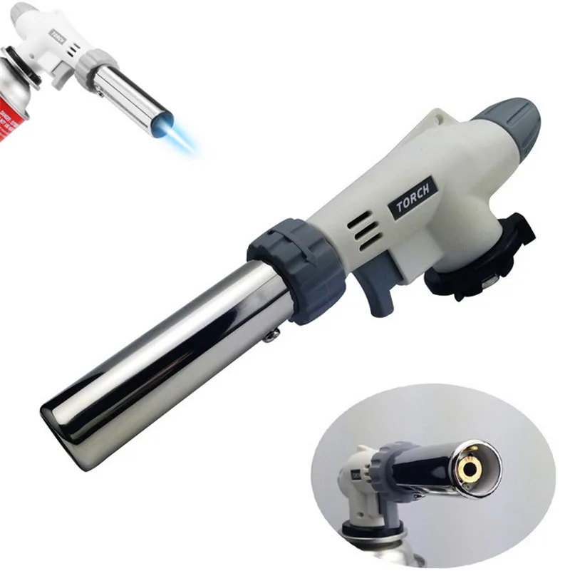 New Gas Torch Flame Gun BBQ Cooking Soldering Butane camping hiking