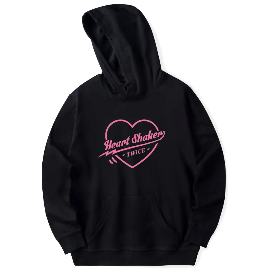 Online Dos veces Sudadera con capucha nueva llegada Streetwear Kpop dos veces Logo impreso sudadera para hombres mujeres Momo Pullover sudadera negro blanco rosa