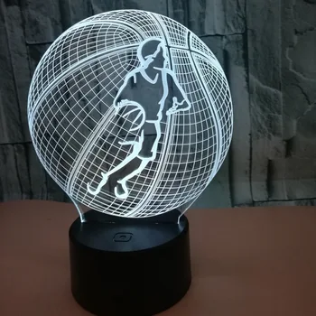 

Basketball Model LED 3D Lamp Remote Touch Switch 3D Night light USB Colorful Mood Table Decorative Lamp Atmosphere Gifts