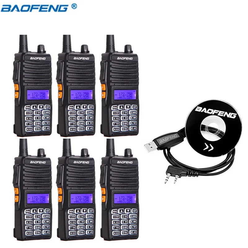

6PCS Baofeng UV-82 II 8W High Powerful Walkie Talkie 10km long range Two Way Radio cb radio Transceiver(Upgraded of BF UV82)
