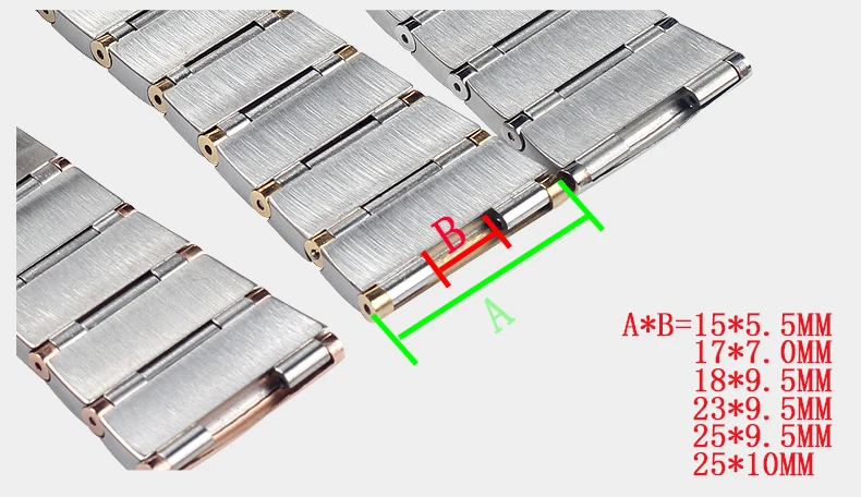 15 17 18 23 25 мм Notch End нержавеющая сталь заменить для мужчин t ремешок для Omega Созвездие двуглавый орёл браслет мужчин a женщин