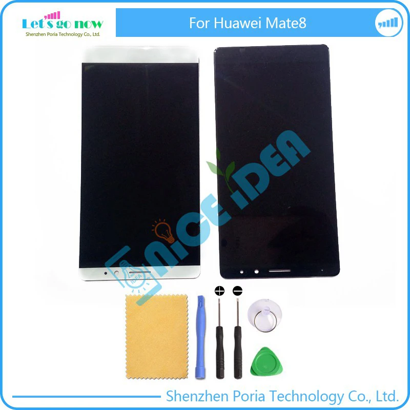 

In Stock New For Huawei Mate 8 LCD Display+Touch Screen Panel Digitizer Complete Accessories+Track Number+Tools