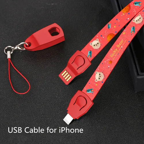 USB милые шнурки для пропусков для бейджа шеи шаржа для Digma Vox flash CITI Z560 Linx A500 A400 A401 A501 Vox S507 CITI ATL - Цвет: RL-iphone